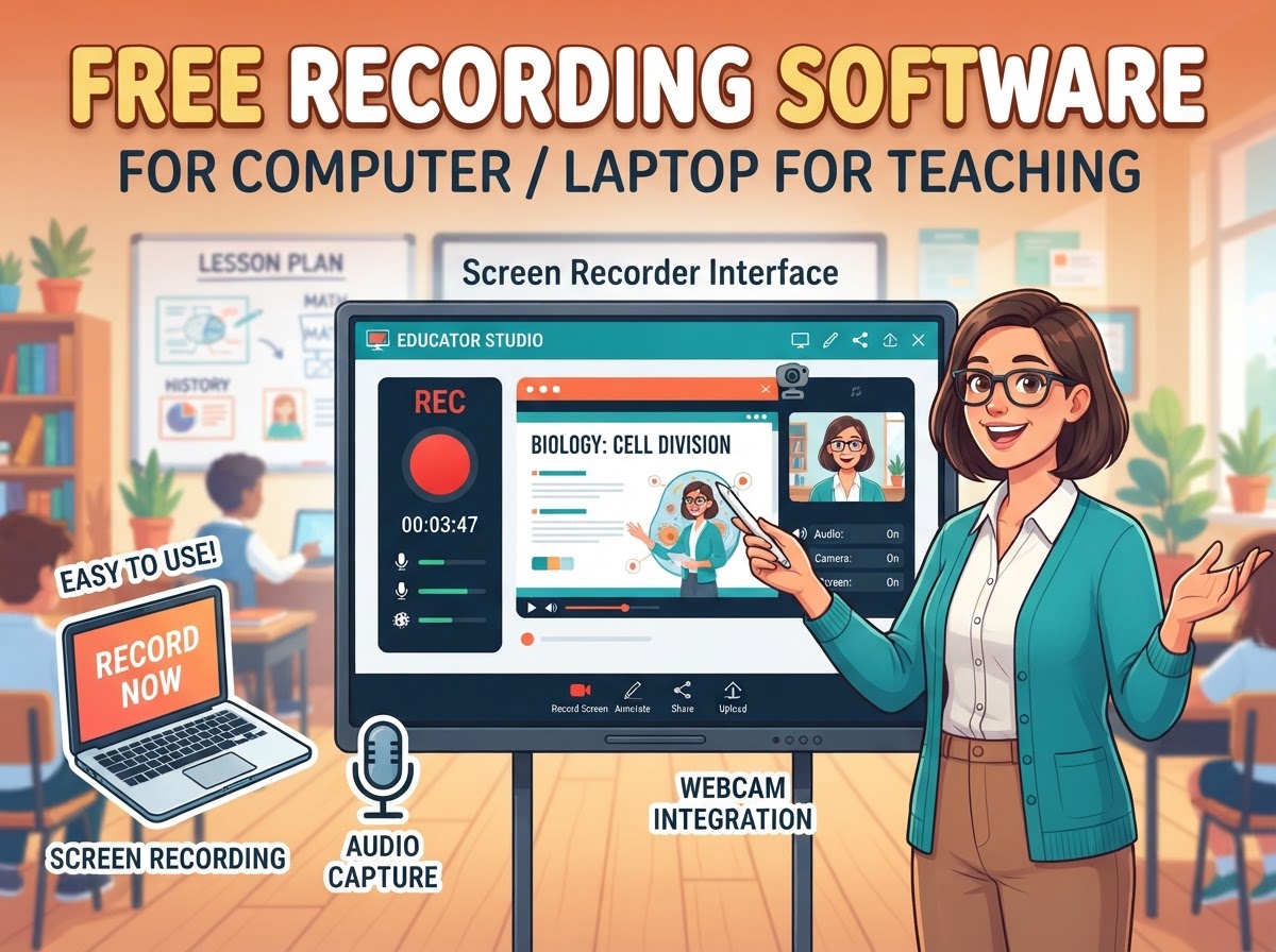 Free Recording Software for Computer/Laptop for TEACHING.